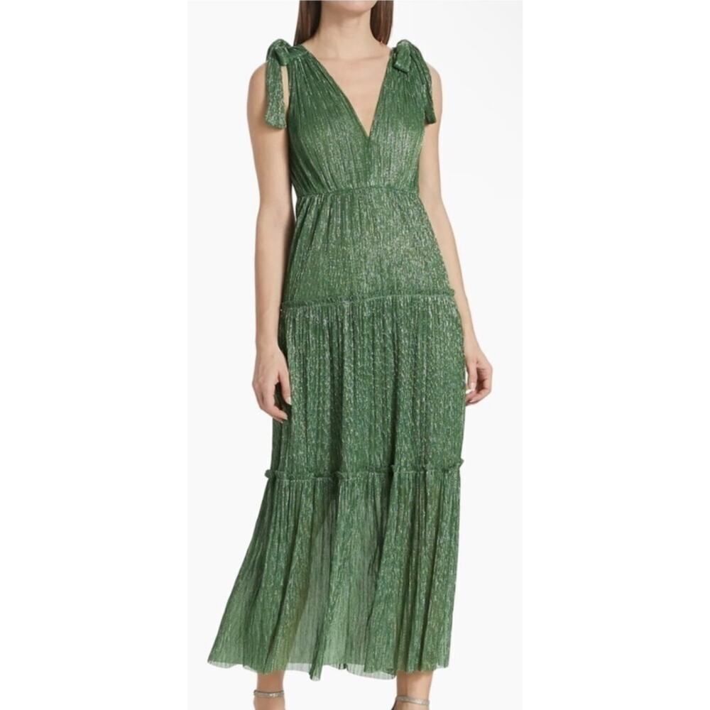 Sabina Musáyev Helena Maxi Dress – Green Print, Women’s Size S